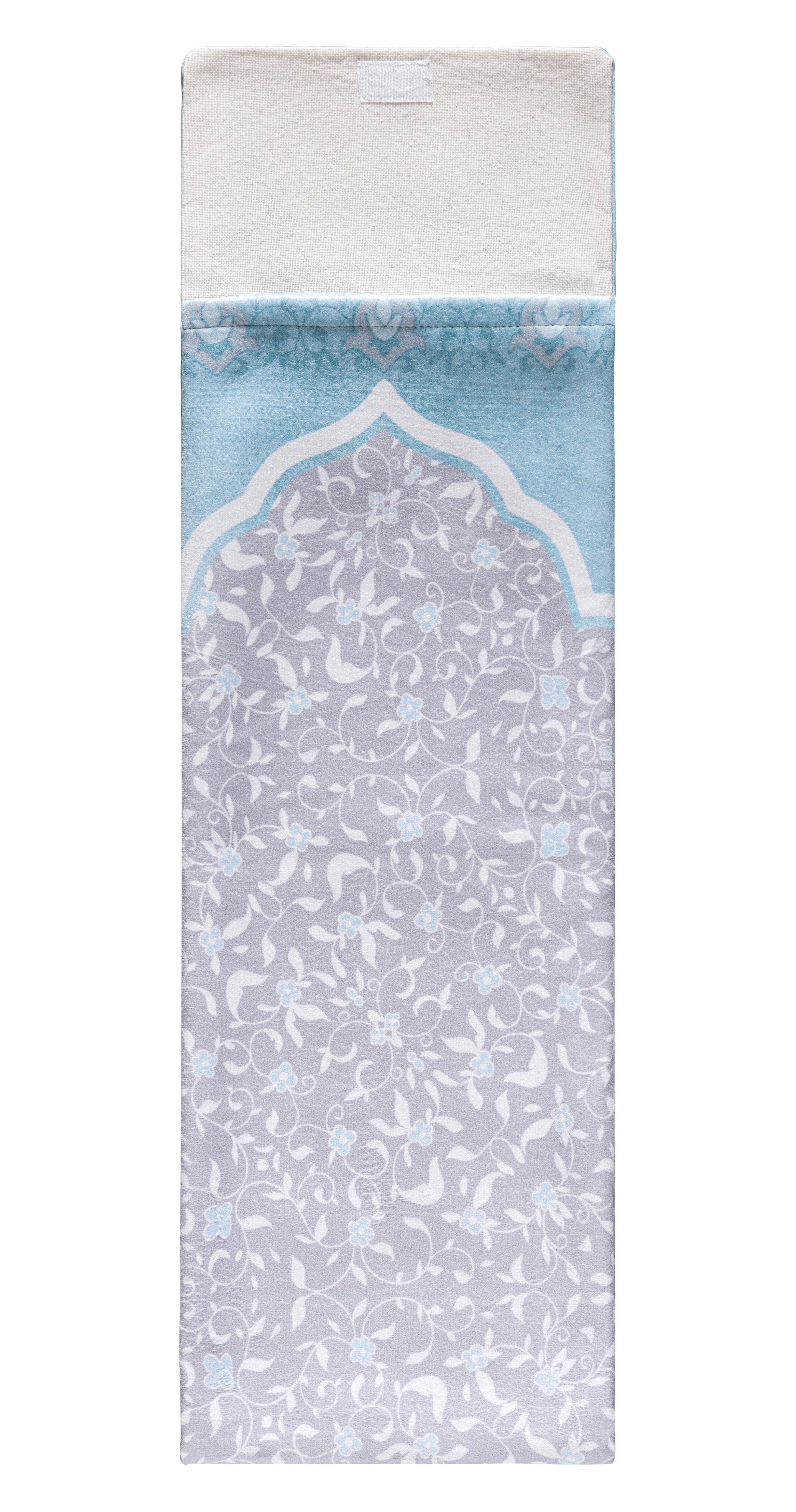 Sky Blue Floral Portable Sejadah