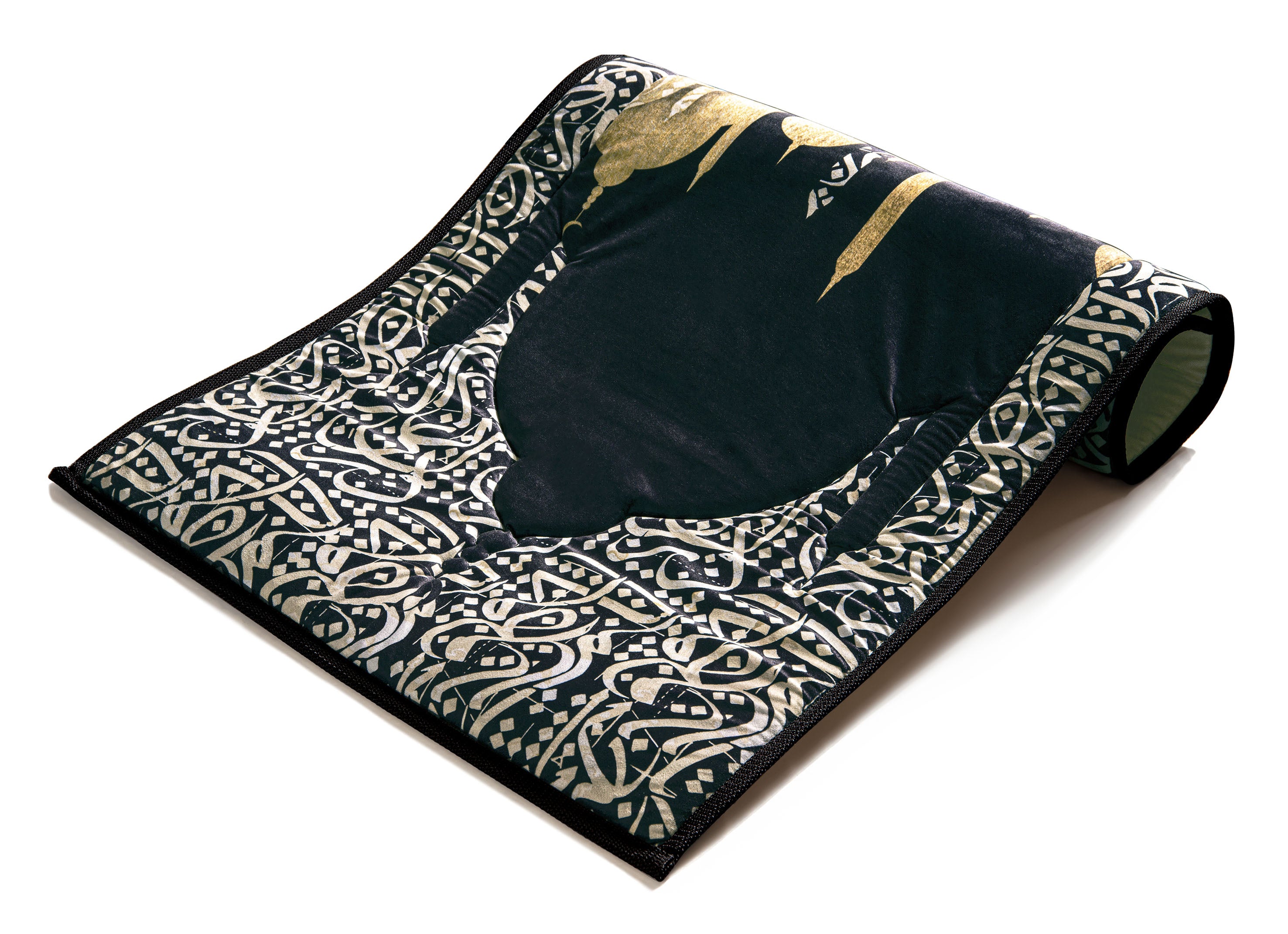 Dark Arabic Calligraphy Premium Prayer Mat