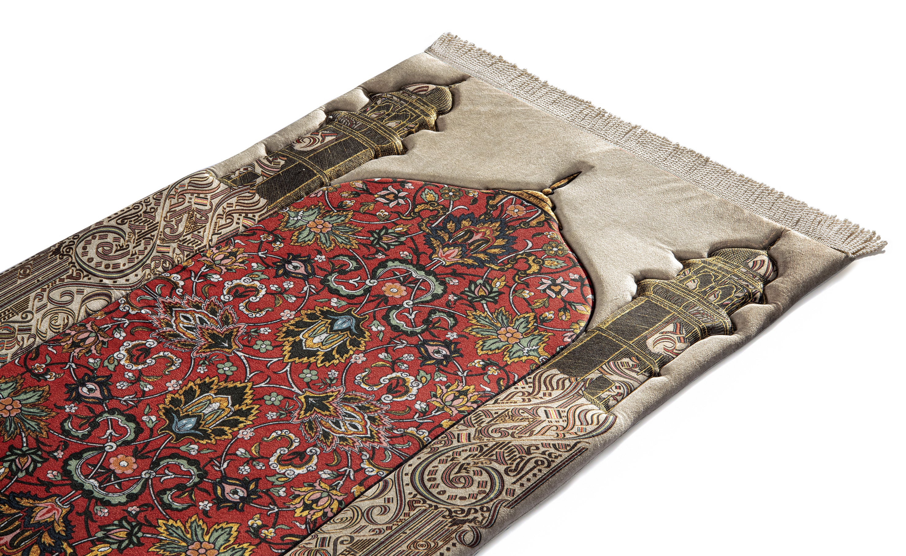 Reddish Flory Premium Prayer Mat