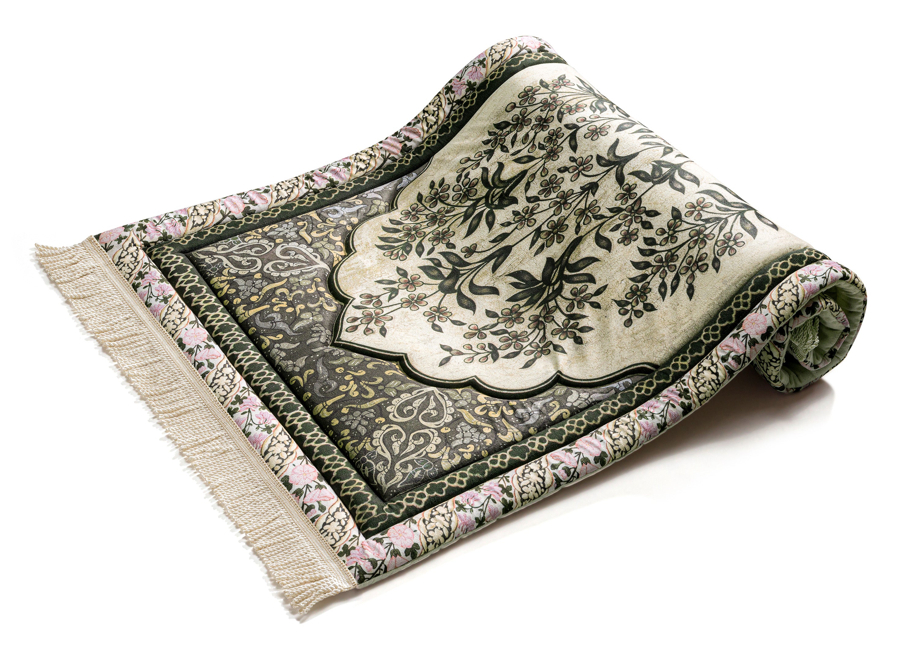 Antique Floral Premium Prayer Mat